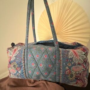 Floral Blue Quilted Women's Bag